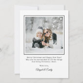 ボウコケット楕円形フォトフレームクリスマス シーズンカード (裏面)