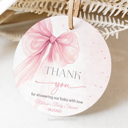 ボウコケット赤ちゃんシャワー フェイバータグ