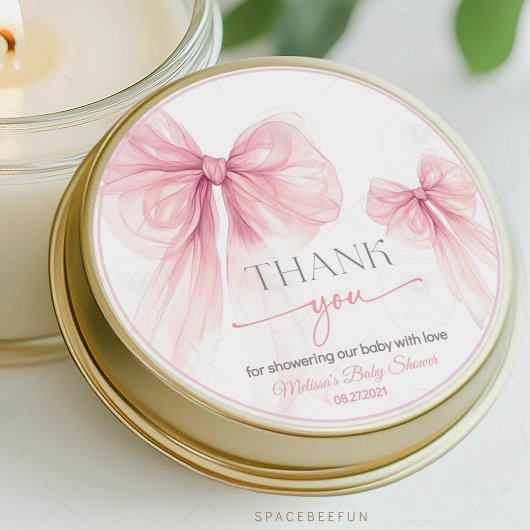 ボウコケット赤ちゃんシャワー ラウンドシール