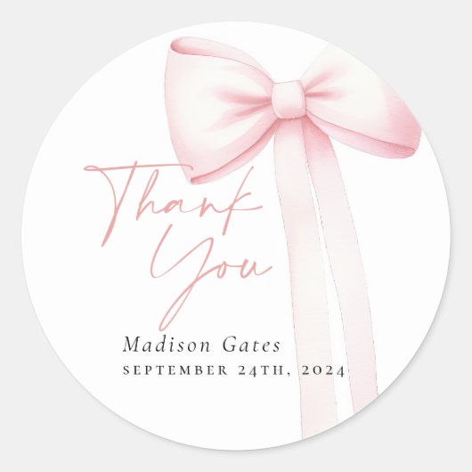 ボウサンキューカード ラウンドシール (正面)