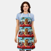 ボウシー犬 エプロン (着用した状態)