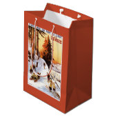 ボウジェポスターのSledding、スキー ミディアムペーパーバッグ (裏面アングル)