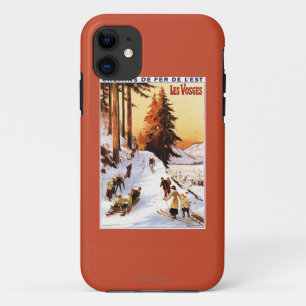 ボウジェポスターのSledding、スキー iPhone 11 ケース