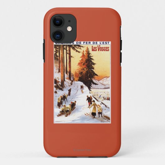 ボウジェポスターのSledding、スキー Case-Mate iPhoneケース (裏面)