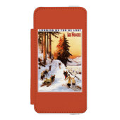 ボウジェポスターのSledding、スキー Incipio iPhoneウォレットケース (フォリオ 正面)