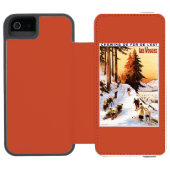 ボウジェポスターのSledding、スキー Incipio iPhoneウォレットケース (フォリオオープン)