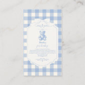 ボウジンガムフランスのテディベアベビー エンクロージャーカード (正面)