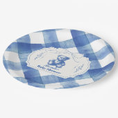 ボウジンガムフランスのテディベア赤ちゃんシャワー ペーパープレート (アングル)