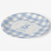 ボウジンガムフランスのテディベア赤ちゃんシャワー ペーパープレート (アングル)