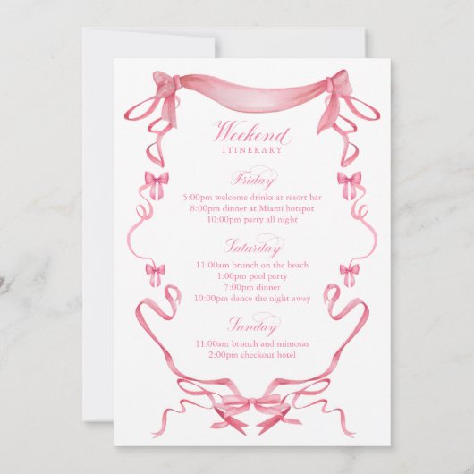 ボウズとベイブス ガールズ クラブ バチェロレッテ パーティー ご招待 招待状 (裏面)