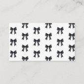 ボウズの数を推測するブラックブライダルシャワーゲーム エンクロージャーカード (裏面)