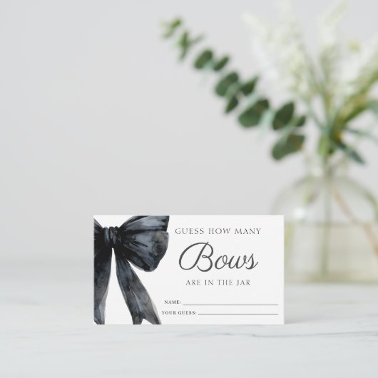 ボウズの数を推測するブラックブライダルシャワーゲーム エンクロージャーカード (スタンド正面)