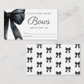 ボウズの数を推測するブラックブライダルシャワーゲーム エンクロージャーカード (正面/裏面)