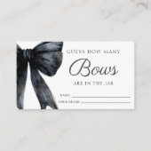 ボウズの数を推測するブラックブライダルシャワーゲーム エンクロージャーカード (正面)