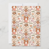 ボウズアンドフラワーズテラコッタブライダルシャワー 招待状 (裏面)