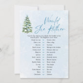 ボウズクリスマス 赤ちゃんのシャワーゲーム 彼女はどちらがいい？ 招待状 (正面)