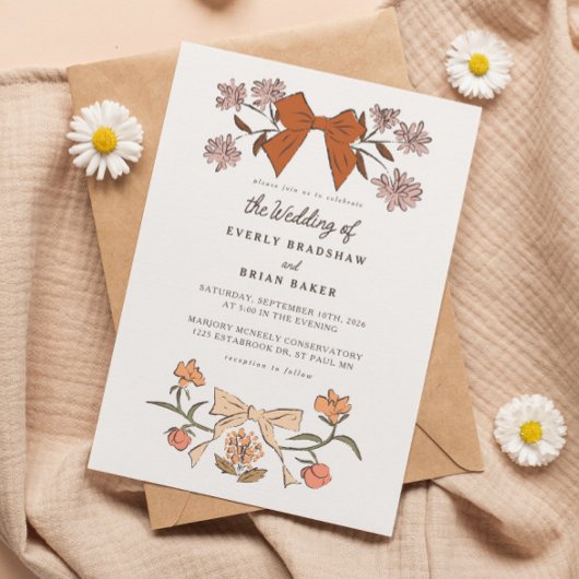 ボウズ アンド ブロッサムズ コケッテ ウェディング 招待状