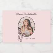 ボウズ&バブーブリーピンクボウコケットバチェロレッテ スパークリングワインラベル (シングルラベル)