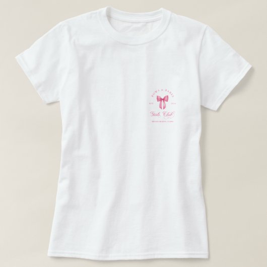 ボウズ&バベスガールズクラブバチェロレッテ Tシャツ (デザイン正面)