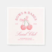 ボウズ&バベスコケットさくらんぼバチェロレッテ スタンダードカクテルナプキン (正面)