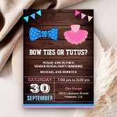 ボウタイまたはタトゥスジェンダーの表示パーティー 招待状