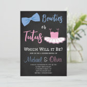 ボウタイまたはトゥトゥス性別の表示 招待状 (スタンド正面)