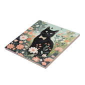 ボウタイを着た黒猫 タイル (側面)