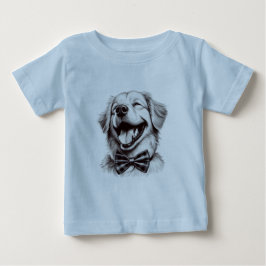 ボウタイを笑わせる犬 ベビーTシャツ