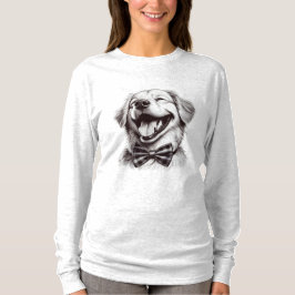 ボウタイを笑わせる犬 Tシャツ