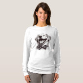 ボウタイを笑わせる犬 Tシャツ (正面フル)