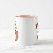 ボウタイアンドグラスヒップスターブラウンキツネ マグカップ (中央)