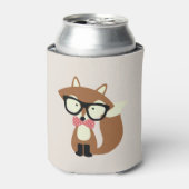 ボウタイアンドグラスヒップスターブラウンキツネ 缶クーラー (缶正面)