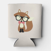 ボウタイアンドグラスヒップスターブラウンキツネ 缶クーラー (正面)