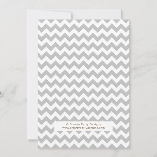 ボウタイアーガイルボーイ赤ちゃんシャワー招待状 招待状 (裏面)