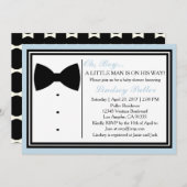 ボウタイオーボーイベビーシャワー招待状 招待状 (正面/裏面)