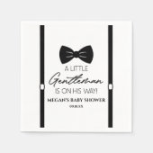 ボウタイサスペンダーリトルジェントベビーシャワー スタンダードカクテルナプキン (正面)