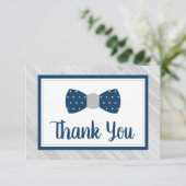 ボウタイサンキューカード、ネイビー、グレー サンキューカード (スタンド正面)