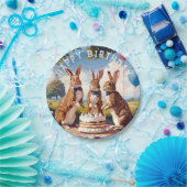 ボウタイズ誕生日パーティーのウサギ ペーパープレート (パーティー)