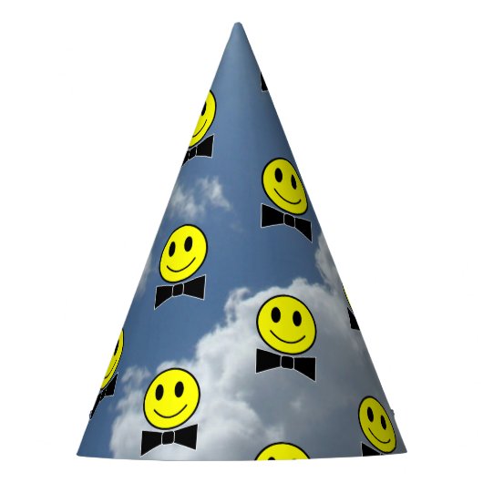 ボウタイハッピー顔ズインザスカイ パーティーハット (正面)