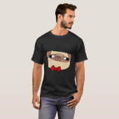 ボウタイパグ顔クラシックTシャツ598 Tシャツ (正面フル)