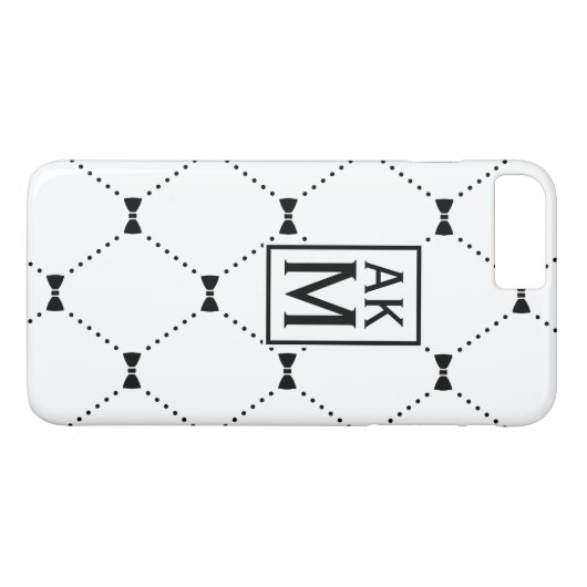 ボウタイパターンカスタムモノグラムiPhone 7プラスケース Case-Mate iPhoneケース (裏面(横))