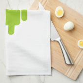 ボウタイフォーマルアンドロイドロボットアイコン キッチンタオル (四つ折り)