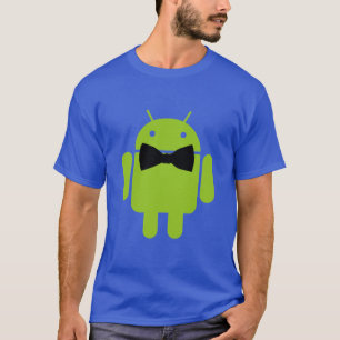 ボウタイフォーマルアンドロイドロボットアイコン Tシャツ