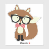 ボウタイブラウンキツネ シール (シート)