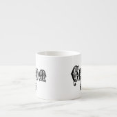 ボウタイブラックタイプのグルーミング エスプレッソカップ (正面)