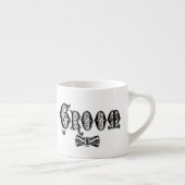 ボウタイブラックタイプのグルーミング エスプレッソカップ (右)