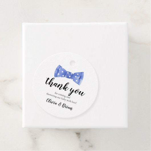 ボウタイベビーシャワーありがとうメッセージカード フェイバータグ (インサイチュ)