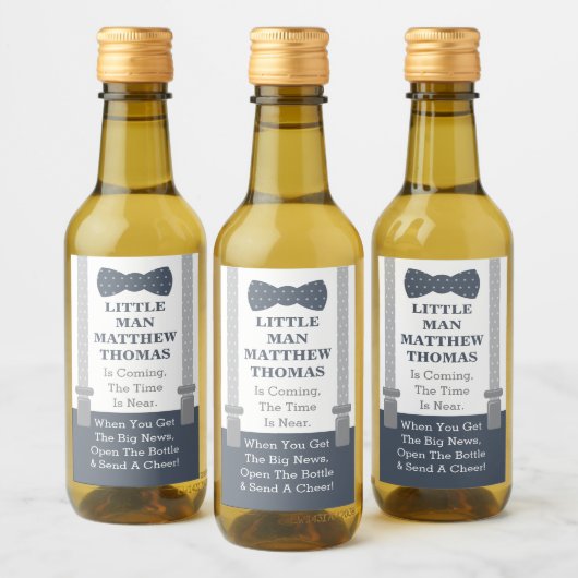 ボウタイベビーシャワーミニワインボトルラベル ワインラベル (ボトル)