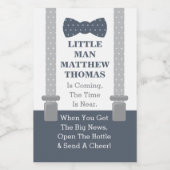 ボウタイベビーシャワーミニワインボトルラベル ワインラベル (シングルラベル)