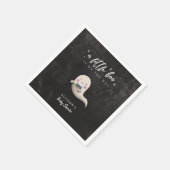 ボウタイベビーシャワー付きリトルブー幽霊 スタンダードカクテルナプキン (角)